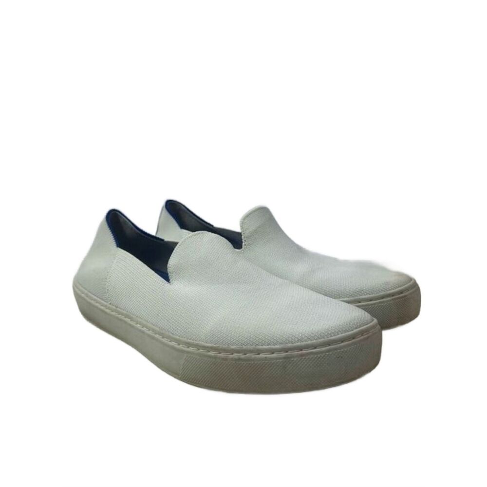 Rothy’s Knit White Stripe Slip On Classic Women's Sneakers